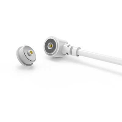 White magnetic cable connector male female power charger USB cable connector