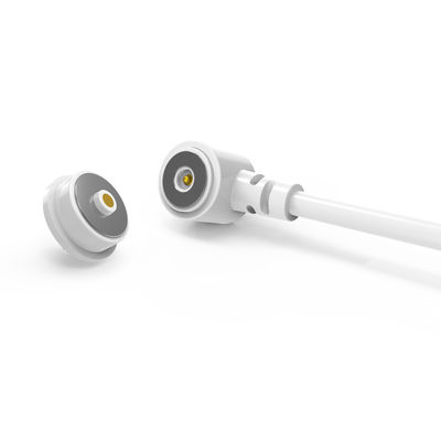 White magnetic cable connector male female power charger USB cable connector