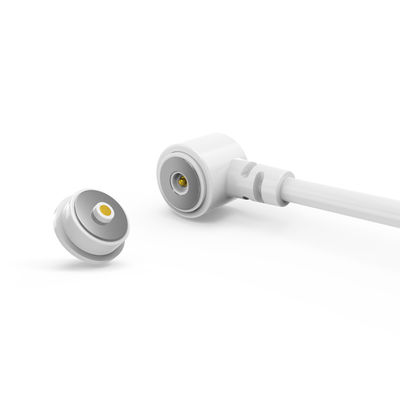 White magnetic cable connector male female power charger USB cable connector